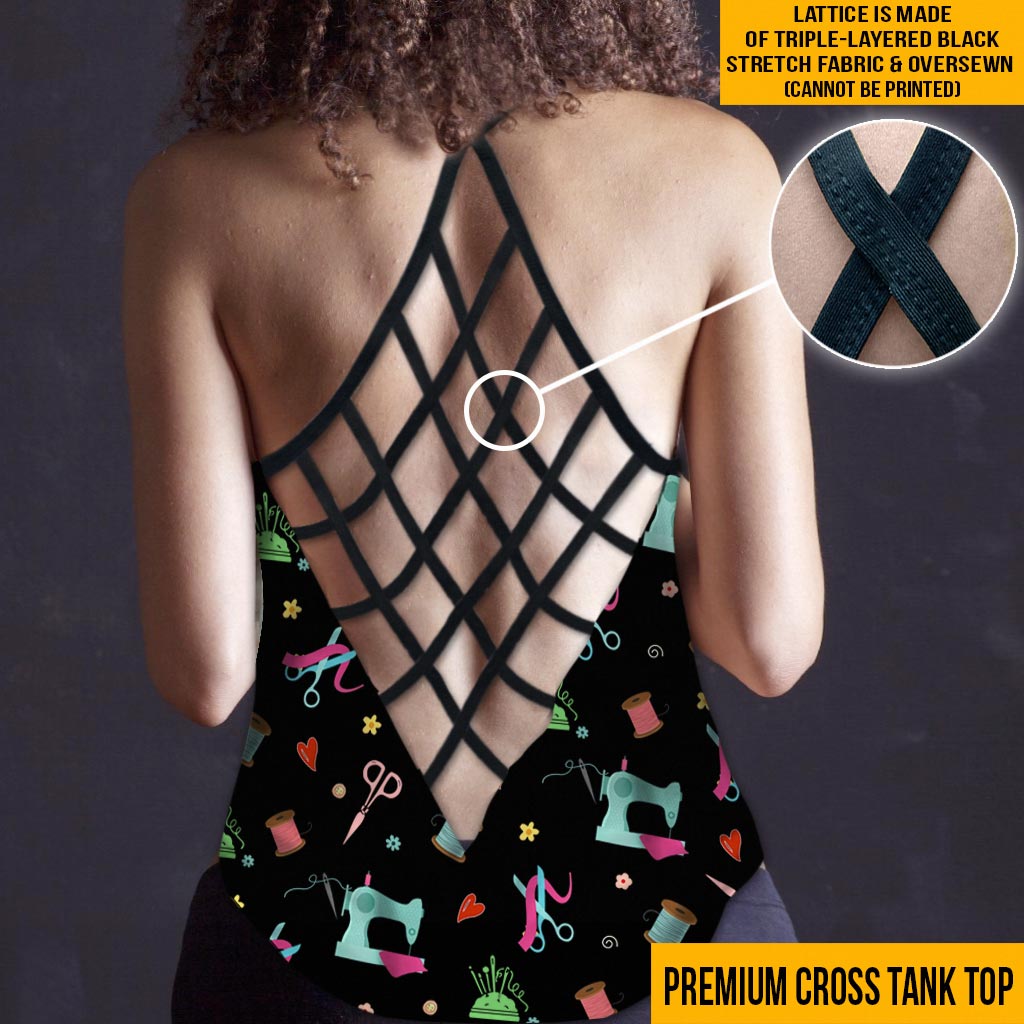 I Sew A Piece Of My Heart - Quilting Cross Tank Top