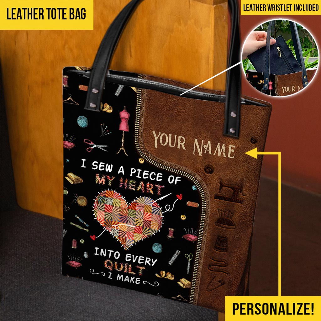 Into Every Quilt I Make Personalized Tote Bag