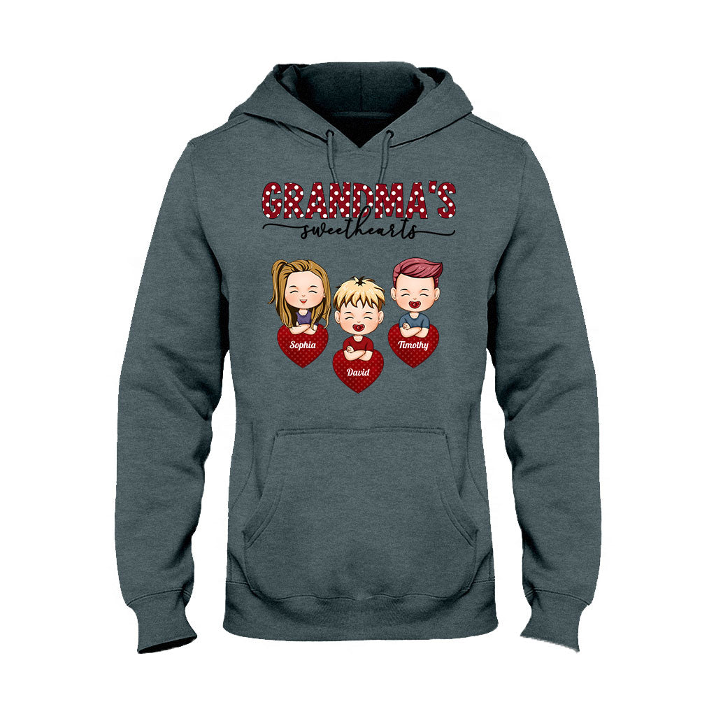 Grandma's Sweethearts - Personalized Valentine Grandma T-shirt and Hoodie