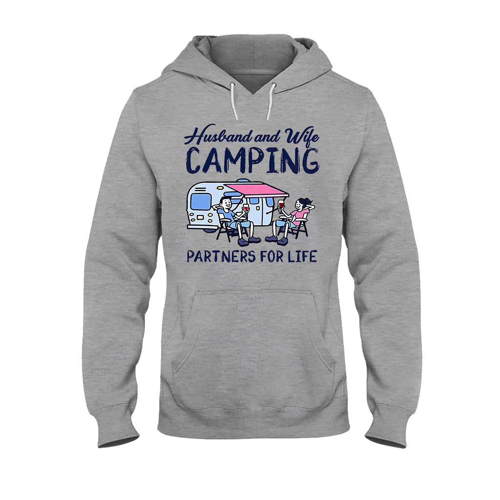 Husband And Wife Camping Partners For Life - Camping T-shirt and Hoodie 112021