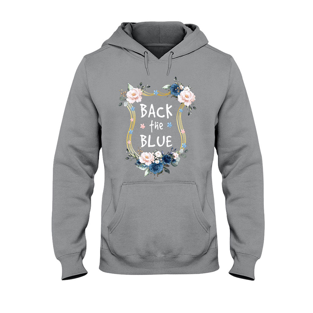Floral Police Badge - Police Officer T-shirt And Hoodie 062021