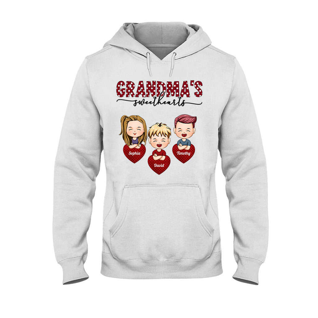 Grandma's Sweethearts - Personalized Valentine Grandma T-shirt and Hoodie