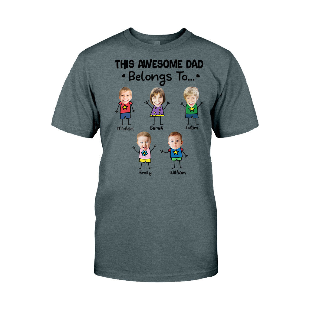 This Awesome Dad Belongs To - Personalized Father T-shirt and Hoodie