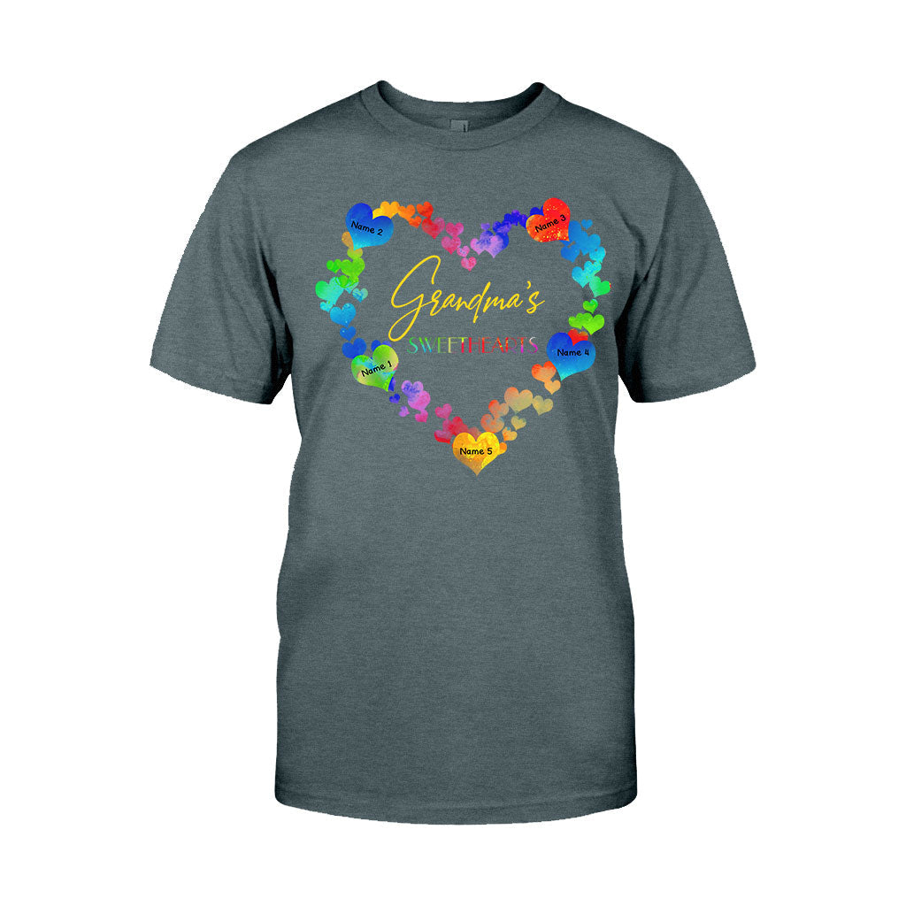 Grandma's Sweethearts - Personalized Valentine Grandma T-shirt and Hoodie
