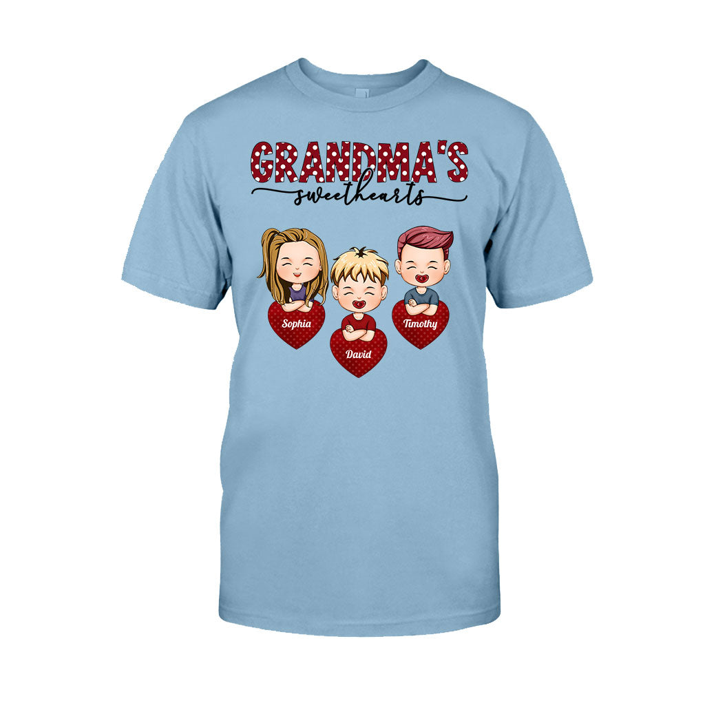 Grandma's Sweethearts - Personalized Valentine Grandma T-shirt and Hoodie