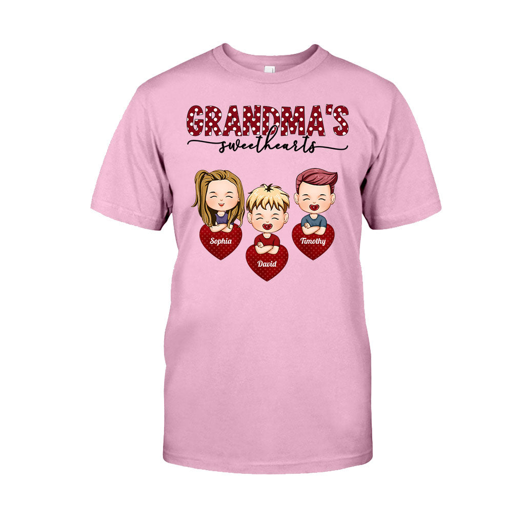 Grandma's Sweethearts - Personalized Valentine Grandma T-shirt and Hoodie