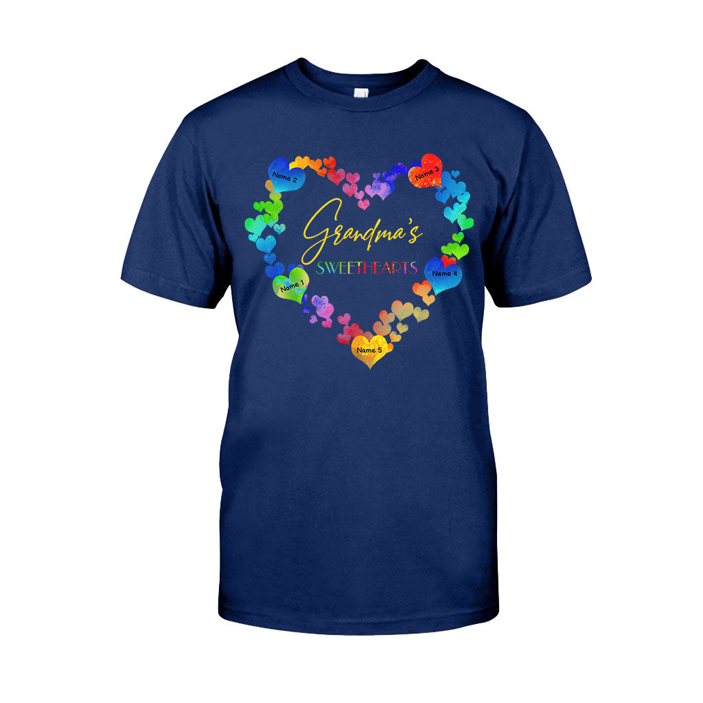Grandma's Sweethearts - Personalized Valentine Grandma T-shirt and Hoodie