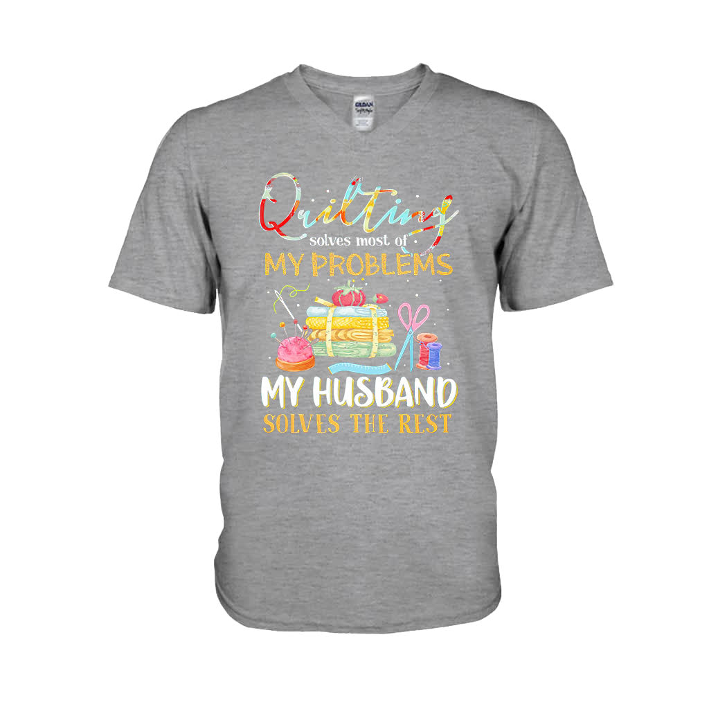 Quilting Solves Problems - Sewing T-shirt And Hoodie 092021