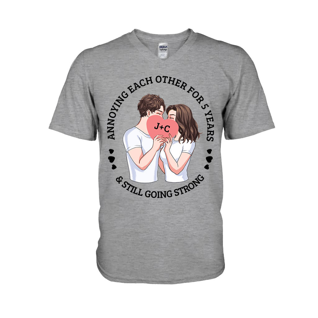 Annoying Each Other For Years And Still Going Strong - Personalized Couple Couple T-shirt and Hoodie