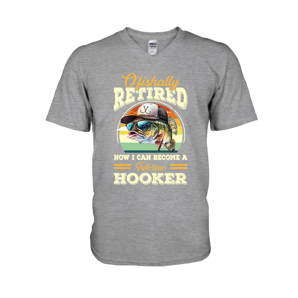 O'fishally Retired - Personalized Fishing T-shirt and Hoodie