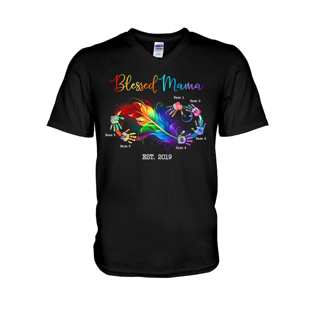 Blessed Mama - Gift for mom, grandma - Personalized T-shirt And Hoodie
