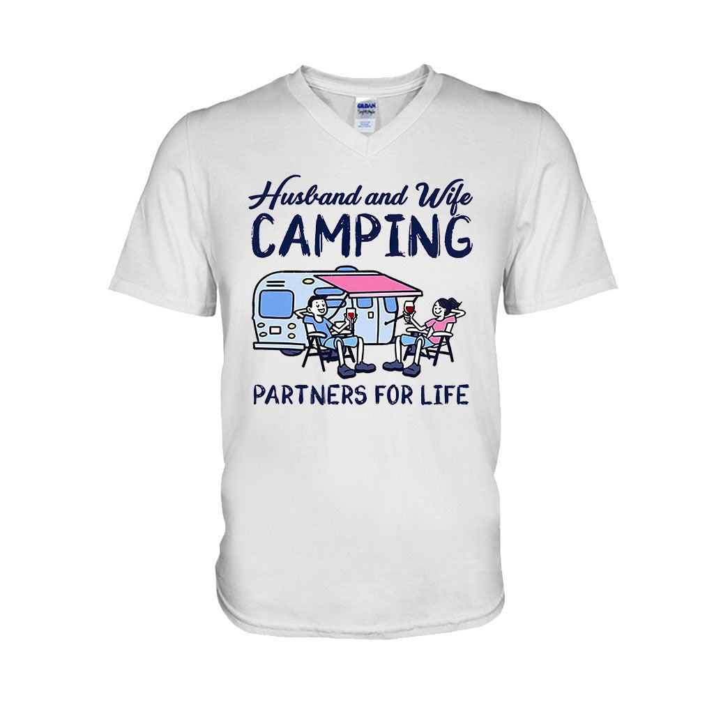 Husband And Wife Camping Partners For Life - Camping T-shirt and Hoodie 112021