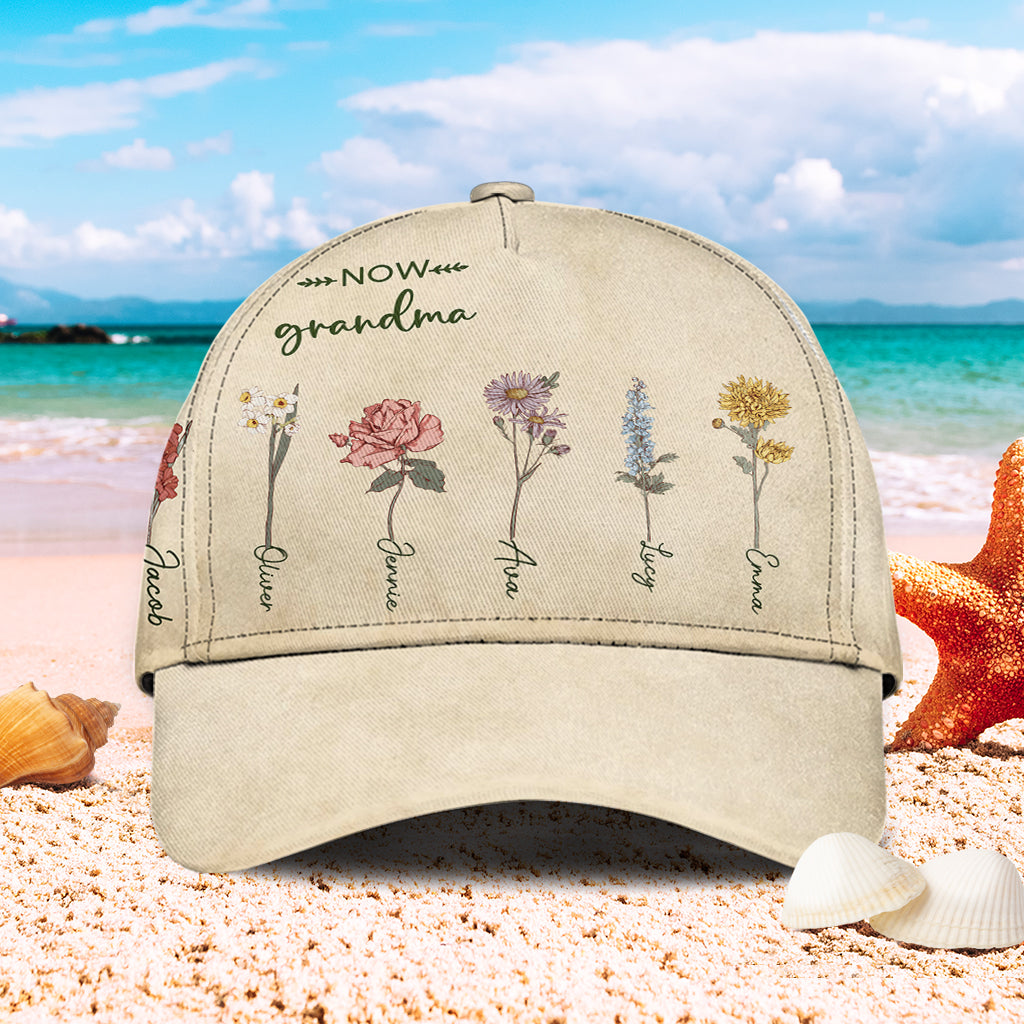 First Mom Now Grandma - Personalized Grandma Classic Cap