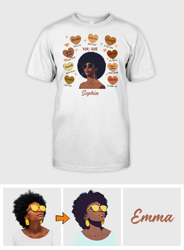 Dieu a dit que tu es - T-shirt et sweat à capuche personnalisés pour afro-américains