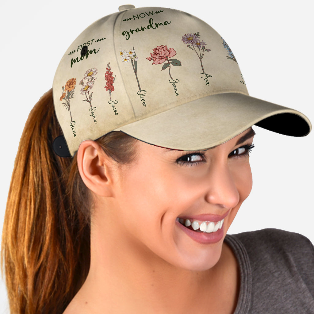 First Mom Now Grandma - Personalized Grandma Classic Cap