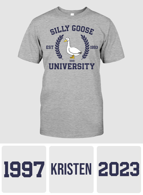 Silly Goose University - Personalized Sarcasm T-shirt And Hoodie
