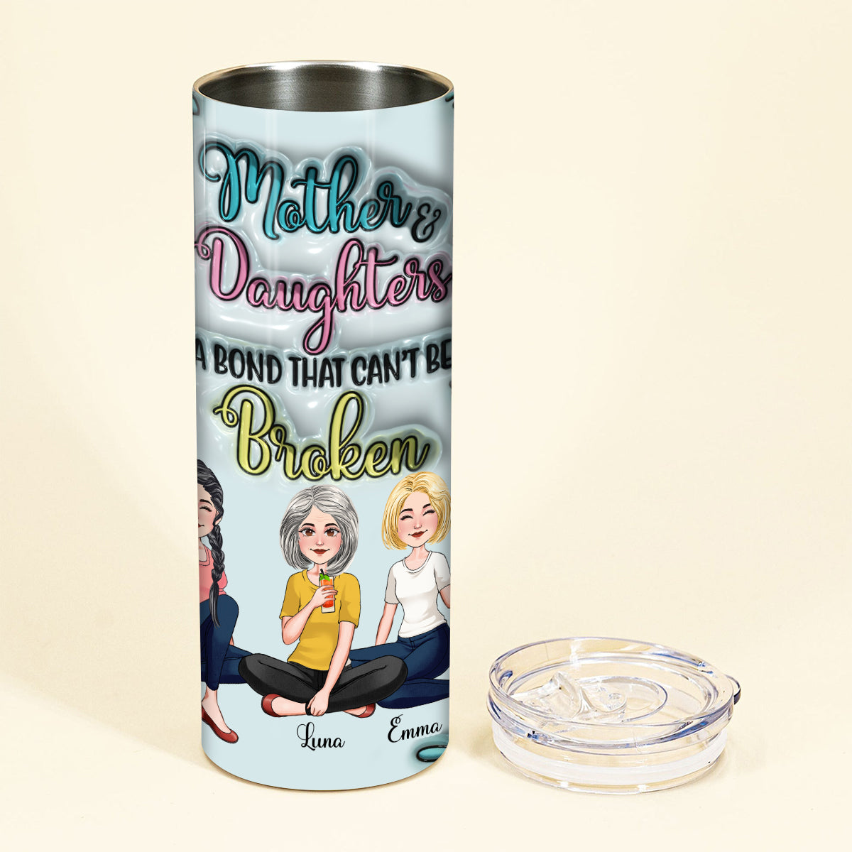 A Bond That Can't Be Broken - Personalized Mother Skinny Tumbler