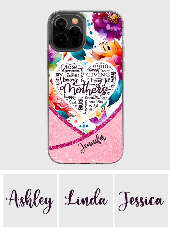 Mothers Is Beautiful Vibrant Floral - Personalized Mother Clear Phone Case