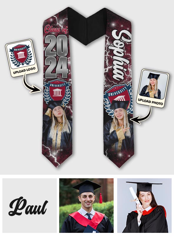 Proud Graduation 2024 - Personalized Graduation Graduation Stole