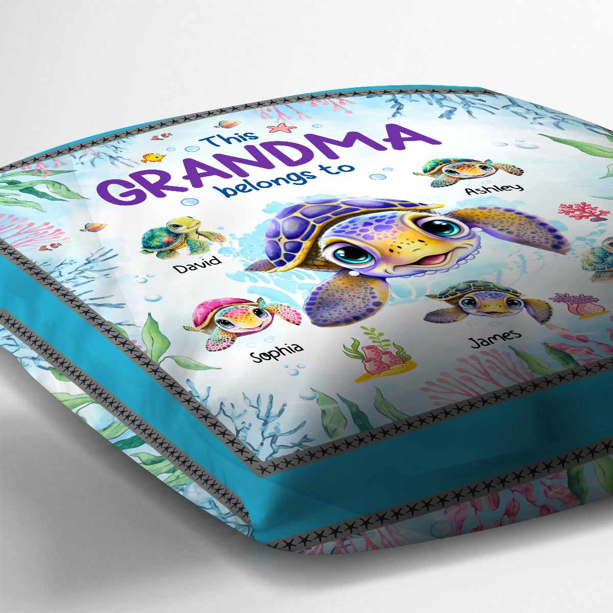 This Grandma Belongs To - Personalized Grandma Throw Pillow