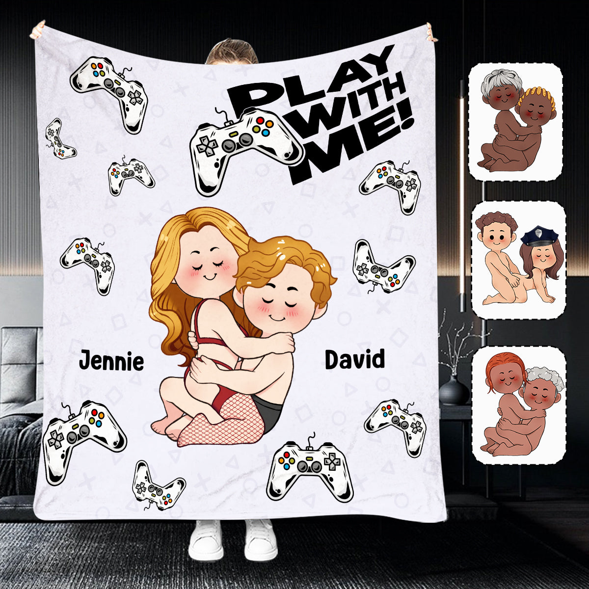 Play With Me - Personalized Video Game Blanket