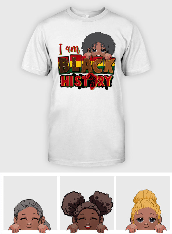 I Am Black History - Personalized African American T-shirt And Hoodie