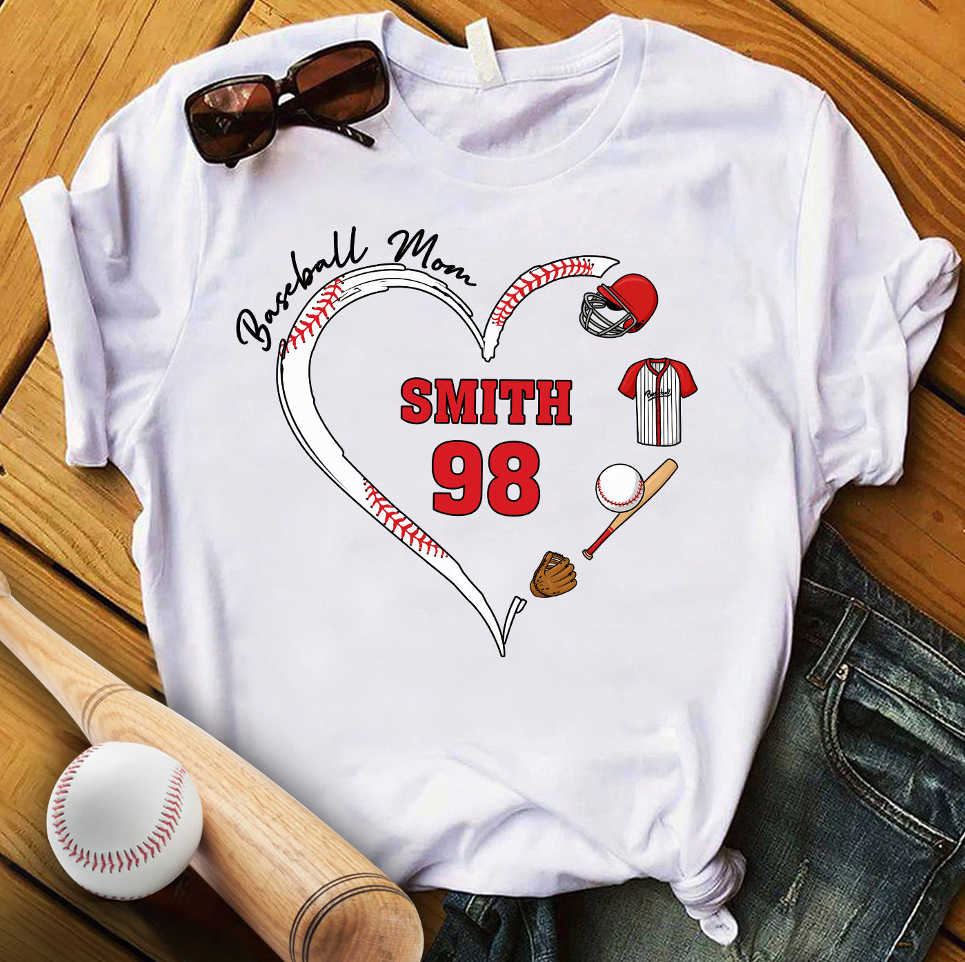 Baseball Mom - Personalized Baseball T-shirt And Hoodie