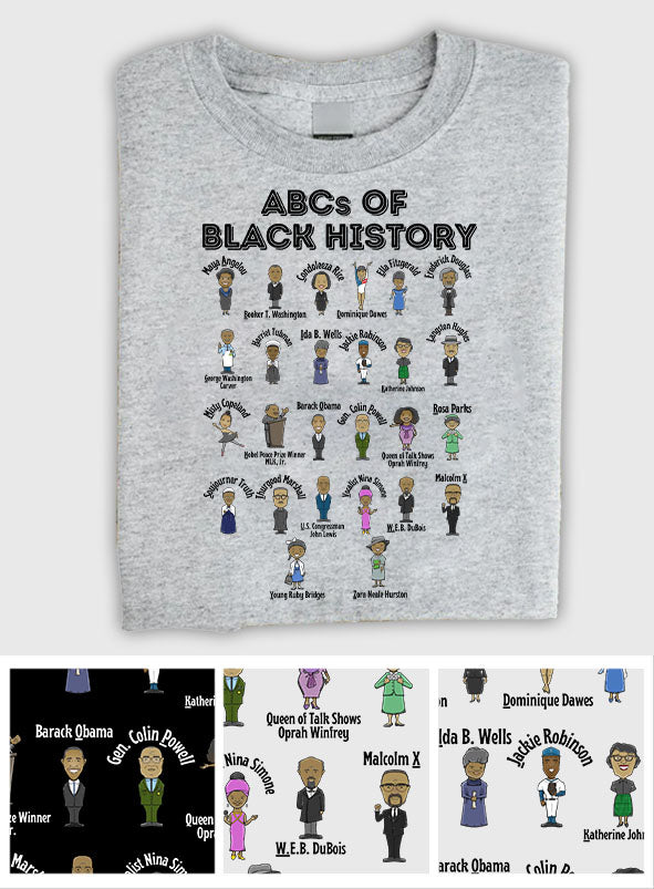 ABCs der schwarzen Geschichte – Personalisiertes T-Shirt und Hoodie für Afroamerikaner