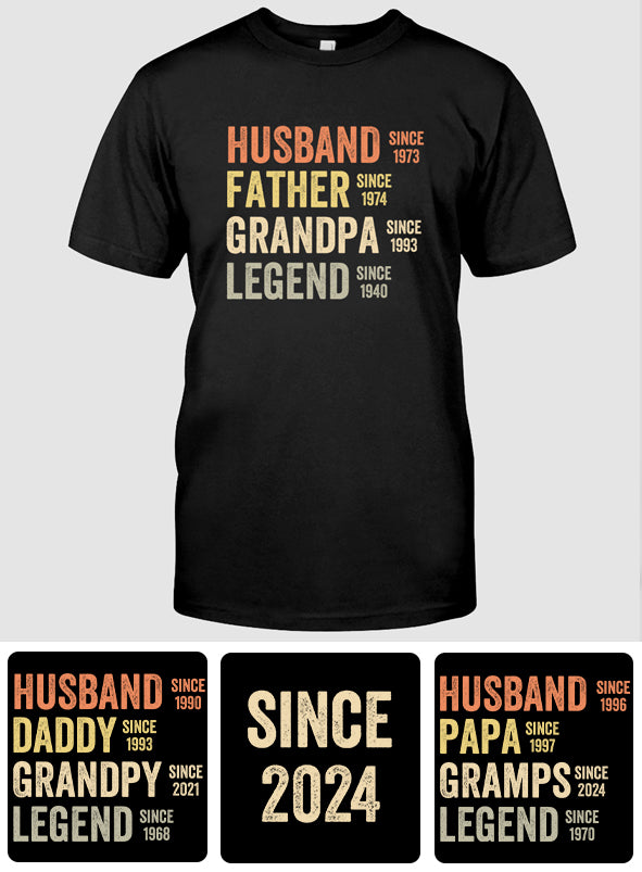 Dad Grandpa Legend - Personalized Father T-shirt And Hoodie