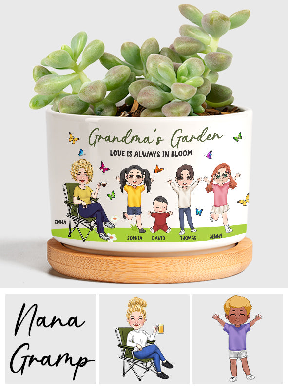 Grandma's Garden - Personalized Grandma Ceramic Plant Pot