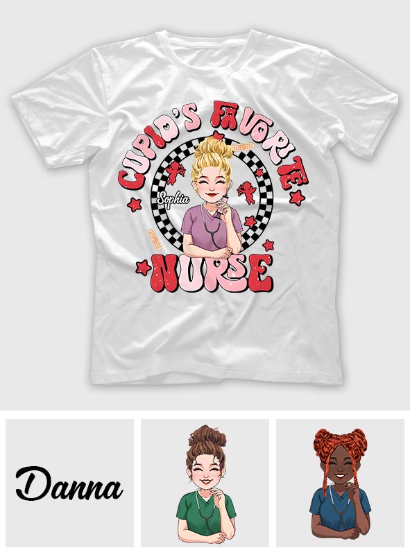 Cupid Favorite Nurse - Personalized Nurse T-shirt And Hoodie