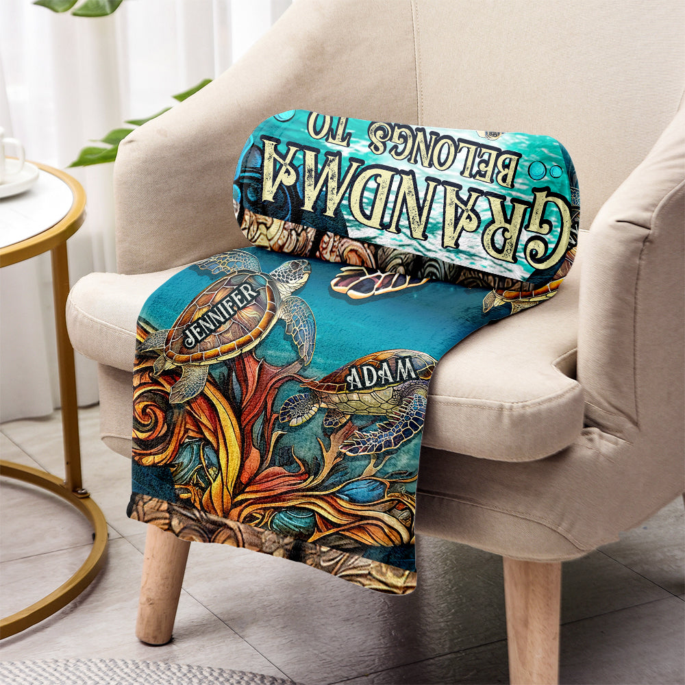 This Grandma/Momma Belongs To - Personalized Grandma Blanket