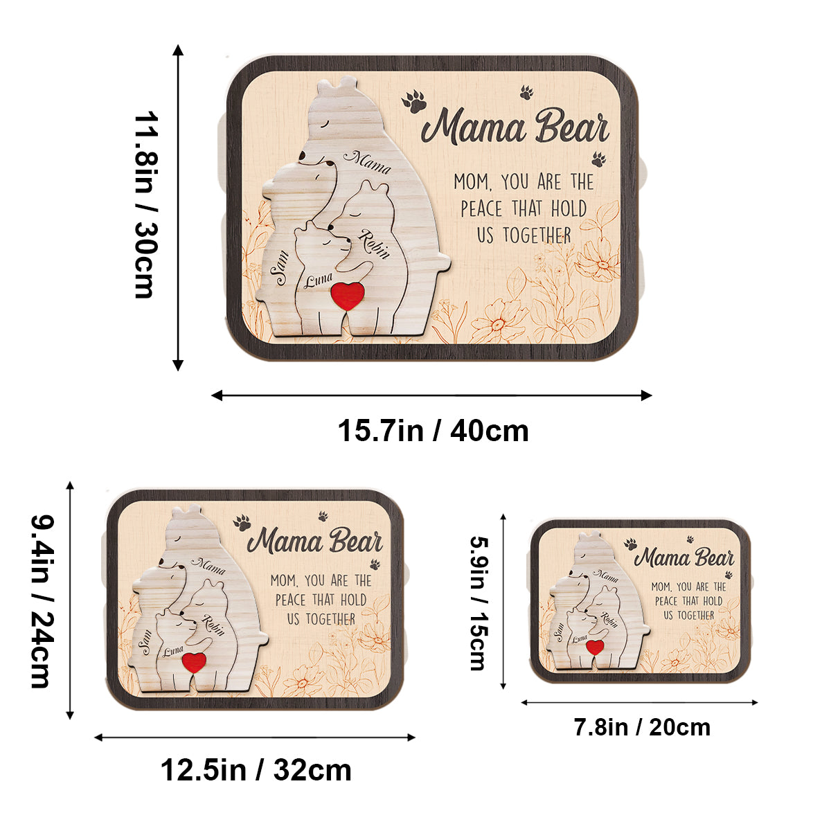 Mom You Are The Piece That Hold Us Together - Personalized Mother Name Puzzle