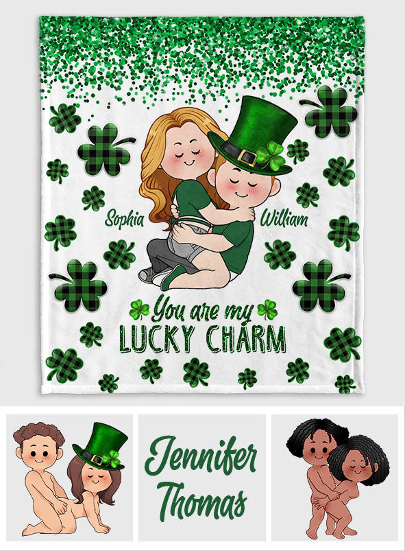 You Are My Lucky Charm - Personalized Couple Blanket