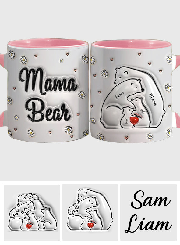 Mama Bear Inflated - Personalized Mother Accent Mug