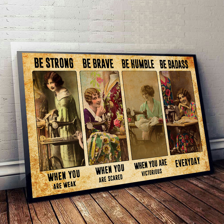 Be Strong - Sewing Poster