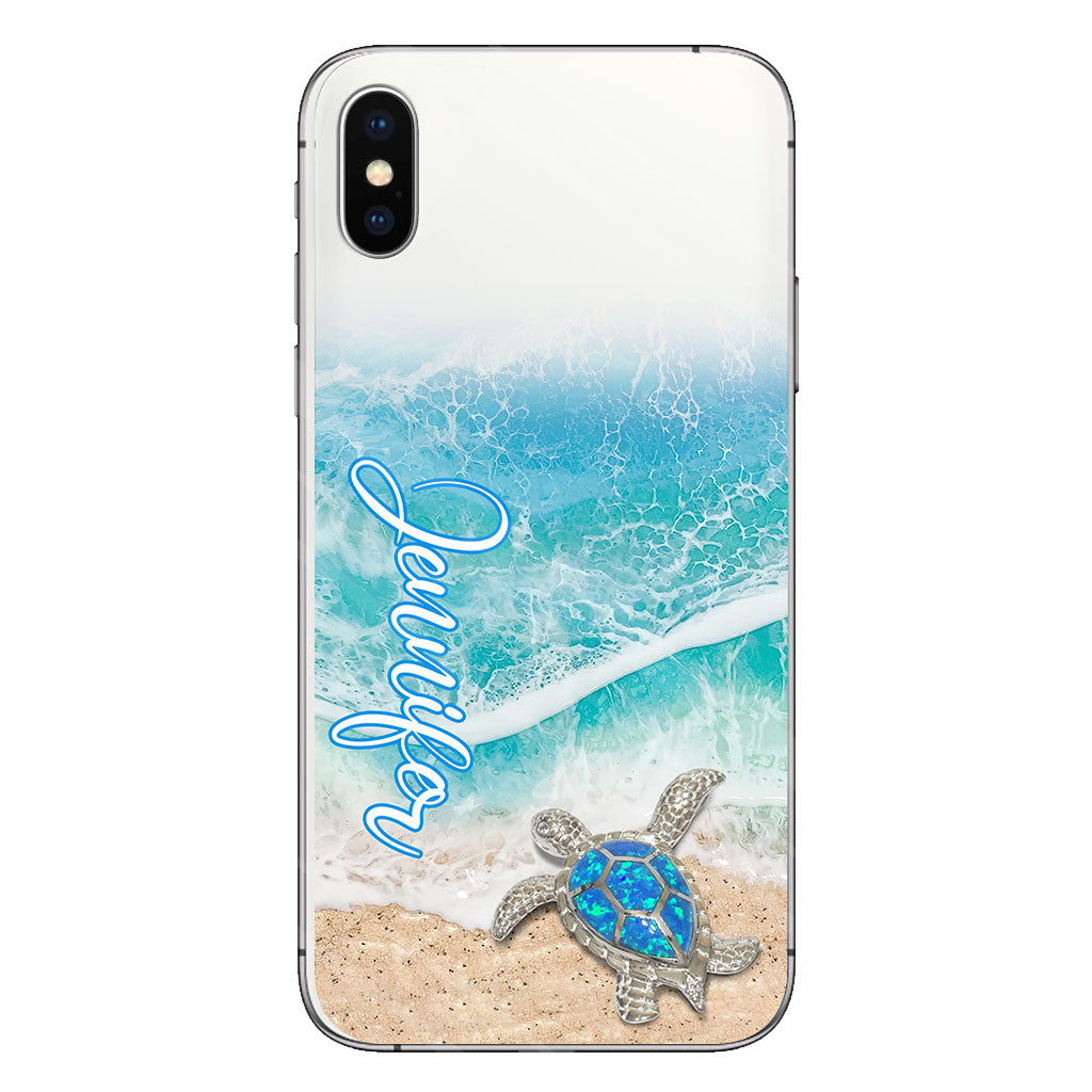 Love Turtles - Personalized Turtle Clear Phone Case