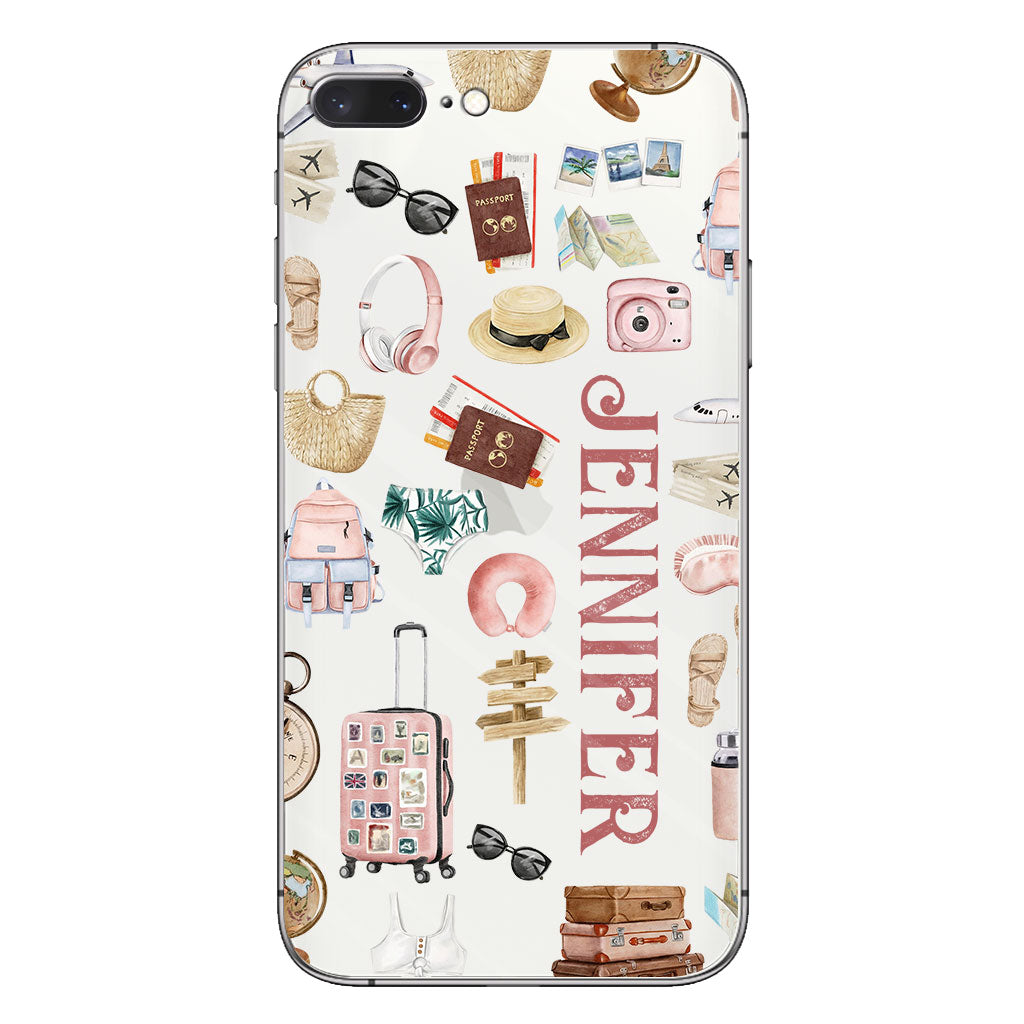 Just A Girl Who Loves Traveling - Personalized Travelling Clear Phone Case