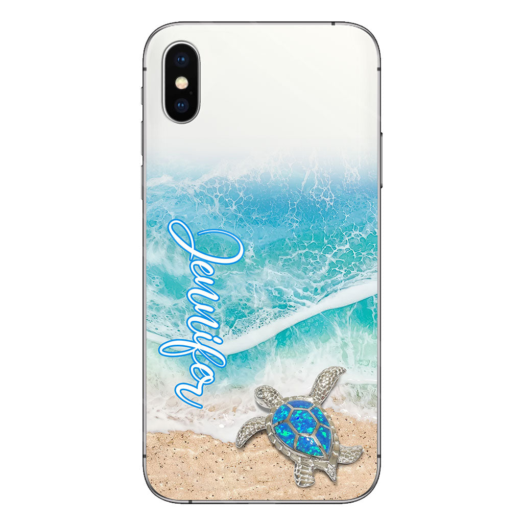 Love Turtles - Personalized Turtle Clear Phone Case