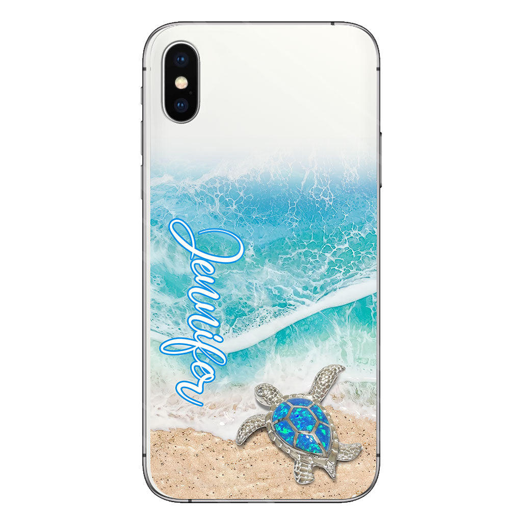 Love Turtles - Personalized Turtle Clear Phone Case
