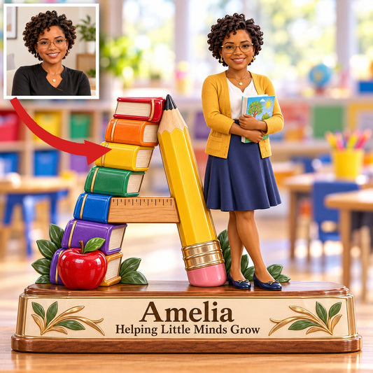 Personalized Custom Photo Teacher 3D Letter Plaque - Gift for Women