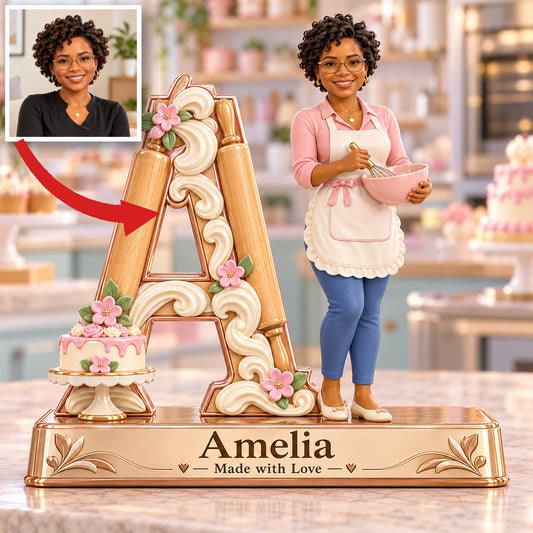 Personalized Custom Photo Baking 3D Letter Plaque - Gift for Women
