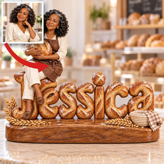 Personalisierte Custom Foto Artisan Brotbacken Acrylplakette - Geschenk für ältere Frauen, die backen