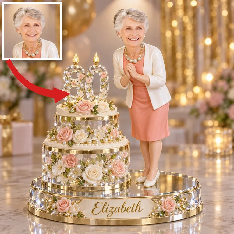 Figurine d'anniversaire personnalisée Make-a-Wish avec nom et âge
