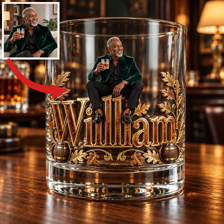 Personalisierbares Foto-Whiskeyglas - Geschenk für Whiskey-Liebhaber