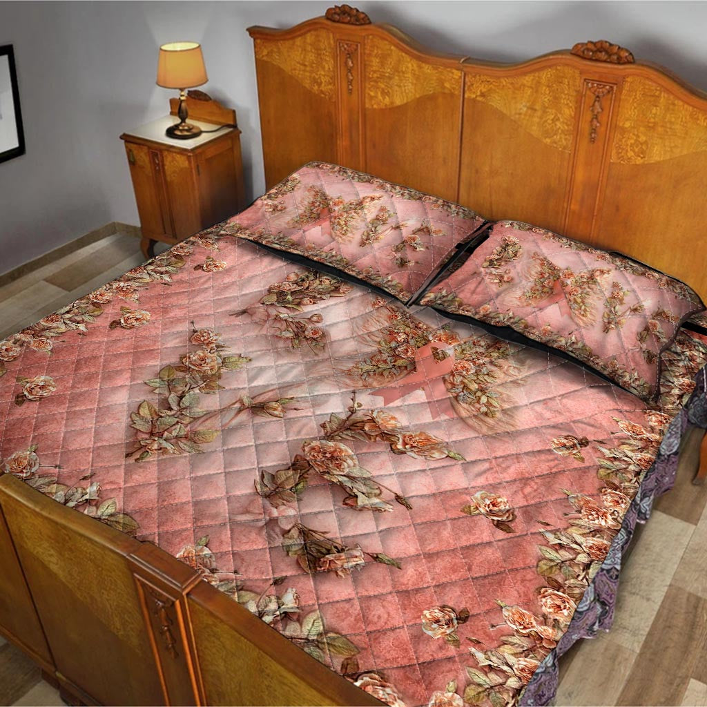 Quilt-Set „Floral Love Butterfly“ zur Sensibilisierung für Brustkrebs 0622