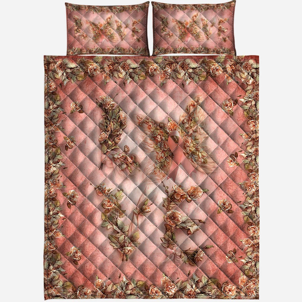 Quilt-Set „Floral Love Butterfly“ zur Sensibilisierung für Brustkrebs 0622
