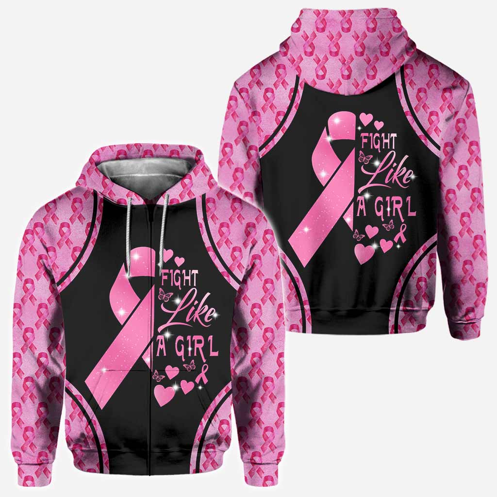 Combattez comme une fille - T-shirt et sweat à capuche « Sensibilisation au cancer du sein » 0822