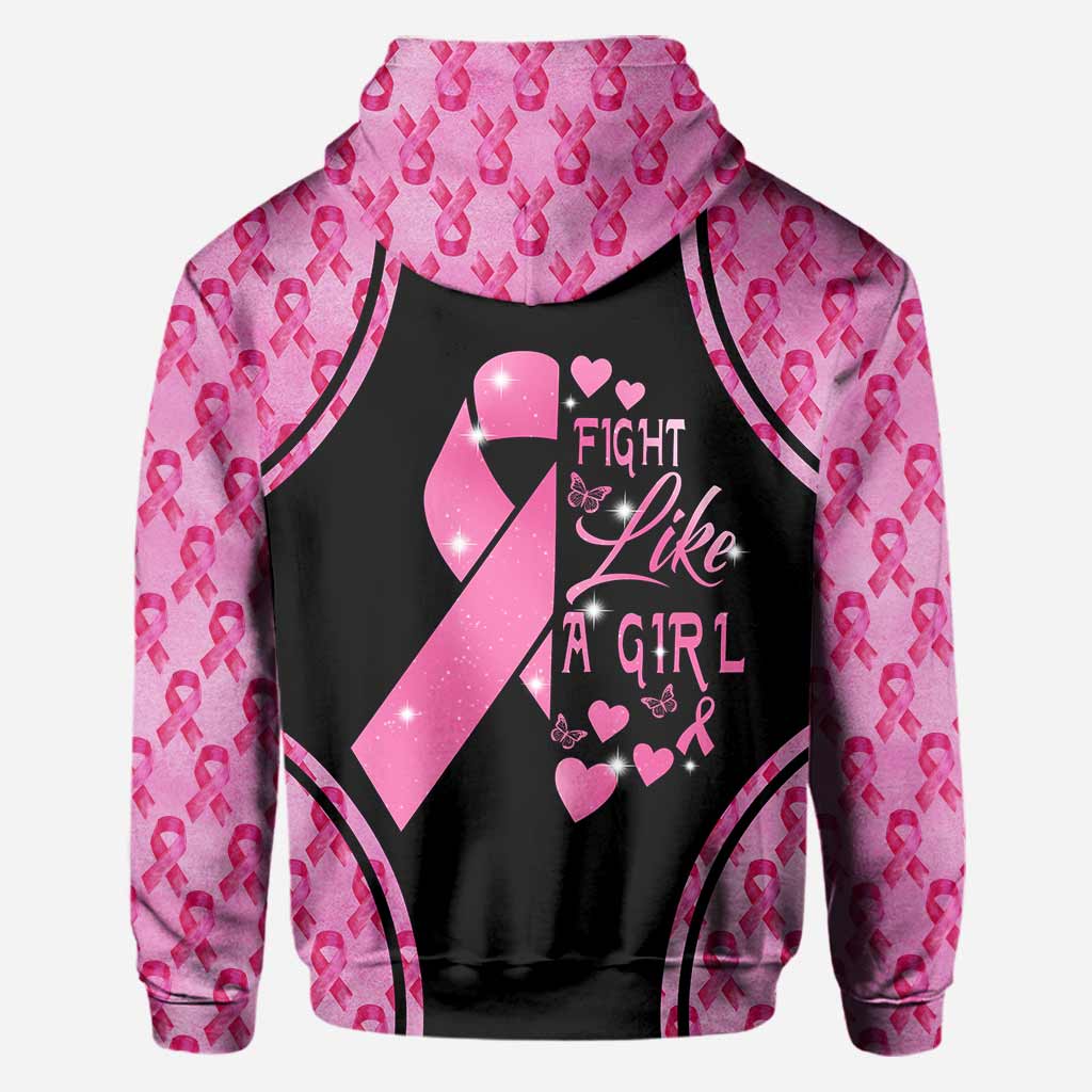 Combattez comme une fille - T-shirt et sweat à capuche « Sensibilisation au cancer du sein » 0822