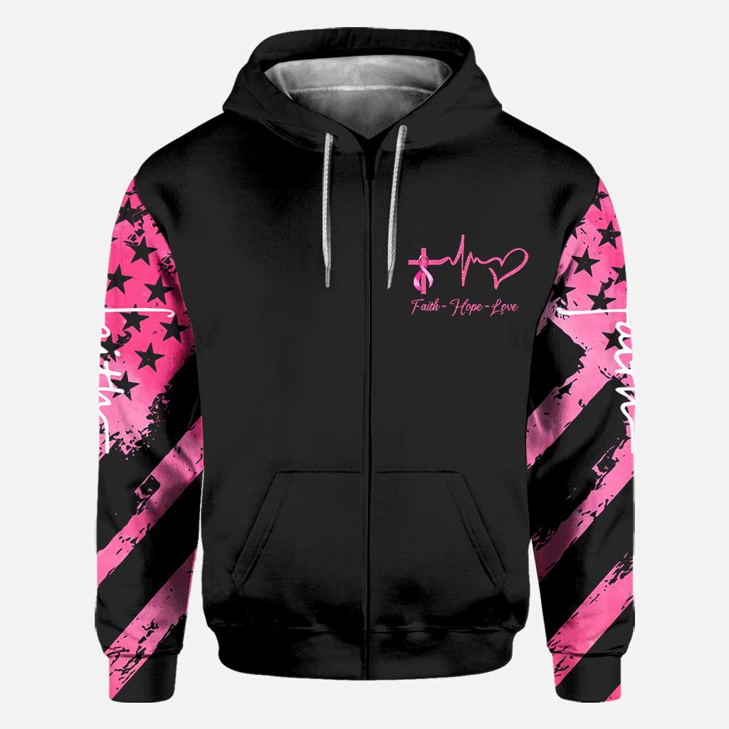 T-shirt et sweat à capuche Faith Breast Cancer Cross Wings - Sensibilisation au cancer du sein (0822)